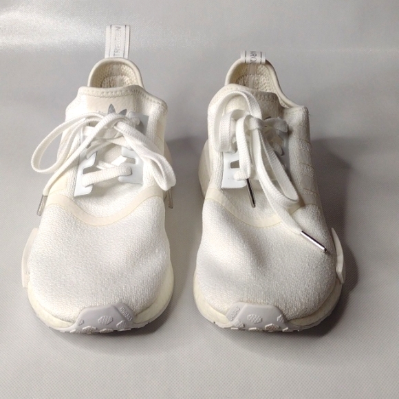 Adidas Boost NMD White Sneakers Shoes Men's 8.5 - Picture 5 of 11